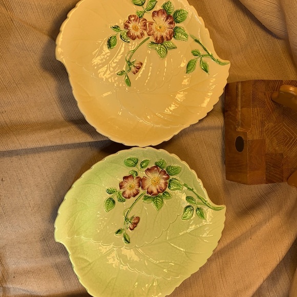 Set of 2 Majolica Carlton ware made in England - Picture 13 of 14